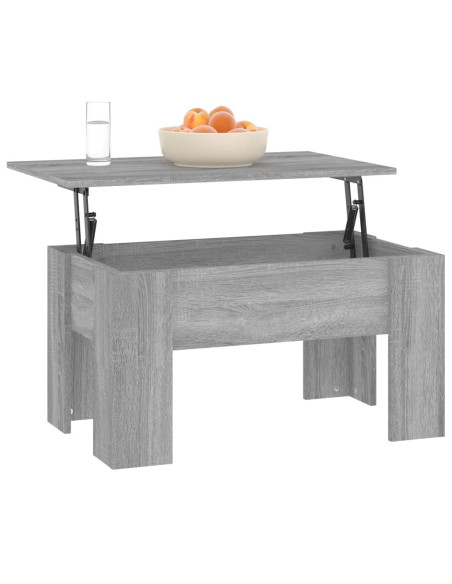 Tavolino da Salotto Grigio Sonoma 79x49x41 cm Legno Multistrato