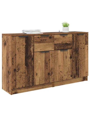 Sideboards con cassetto 2 pcs Legno vecchio 60 x 30 x 70 cm
