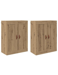 Mobile a muro 2 pcs Rovere artigianale 69,5 x 34 x 90 cm 2