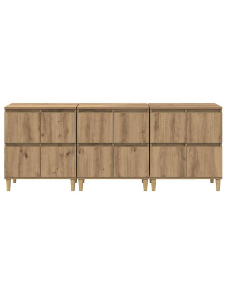 Sideboards 3 pcs Rovere artigianale 60 x 35 x 70 cm