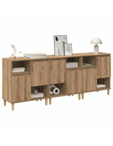 Sideboards 3 pcs Rovere artigianale 60 x 35 x 70 cm