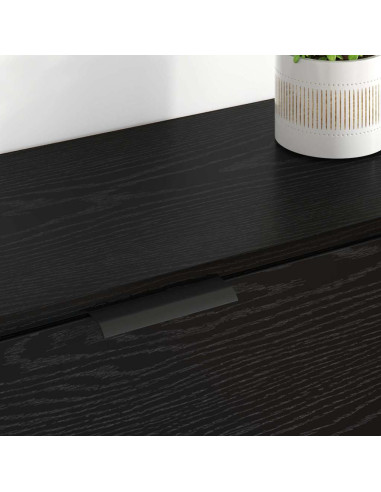 Credenza con cassetto 3 pcs Rovere nero Legno multistrato