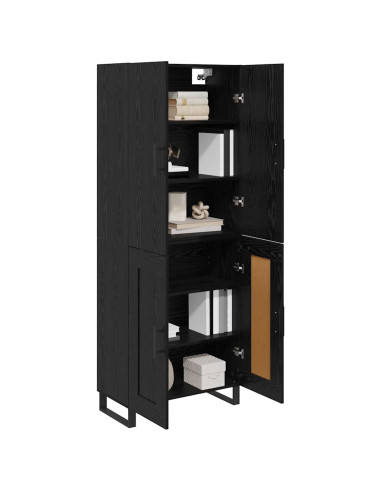 Credenza 2 pcs Rovere Nero 69,5 x 34 x 180 cm