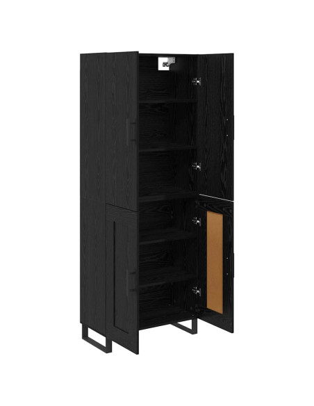 Credenza 2 pcs Rovere Nero 69,5 x 34 x 180 cm