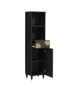 Mobile da Bagno Nero 38 x 33 x 160 cm Legno di mango massello 2