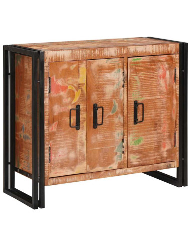 Credenza con porte Marrone Legno Recuperato Massello e Metallo