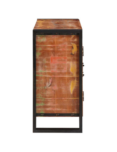 Credenza con porte Marrone Legno Recuperato Massello e Metallo