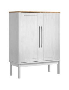 Credenza FLORO Bianco 70 x 30 x 70,5 cm Legno di Pino Massello 2