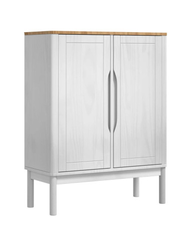 Credenza FLORO Bianco 70 x 30 x 70,5 cm Legno di Pino Massello