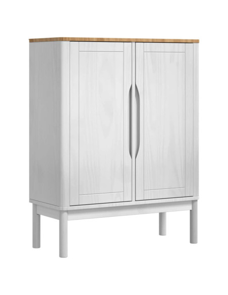 Credenza FLORO Bianco 70 x 30 x 70,5 cm Legno di Pino Massello