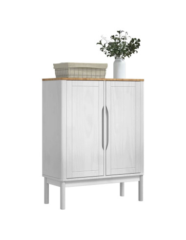 Credenza FLORO Bianco 70 x 30 x 70,5 cm Legno di Pino Massello