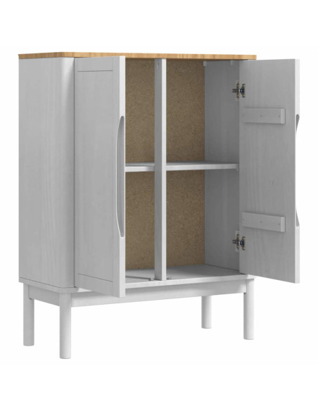 Credenza FLORO Bianco 70 x 30 x 70,5 cm Legno di Pino Massello