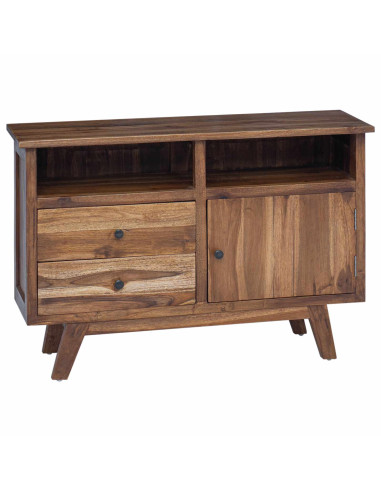 Credenza Naturale 100 x 30 x 68 cm Legno di teak solido