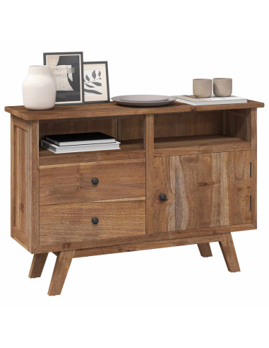 Credenza Naturale 100 x 30 x 68 cm Legno di teak solido