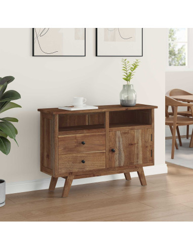 Credenza Naturale 100 x 30 x 68 cm Legno di teak solido