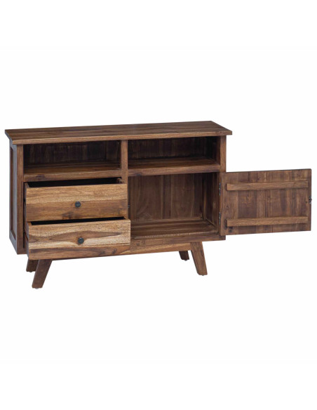Credenza Naturale 100 x 30 x 68 cm Legno di teak solido