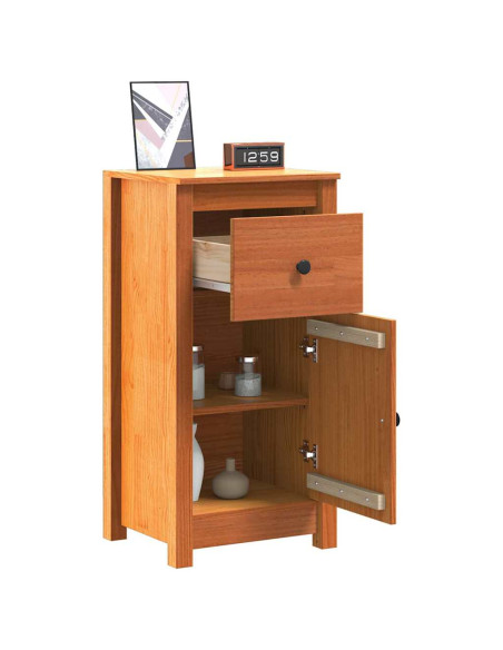 Credenza Marrone cerato 39 x 34,5 x 80 cm Pino massello