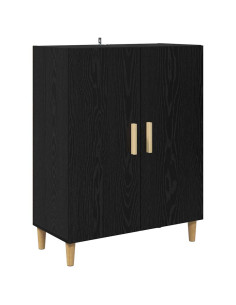 Credenza Rovere Nero 70 x 34 x 90 cm Legno multistrato 2