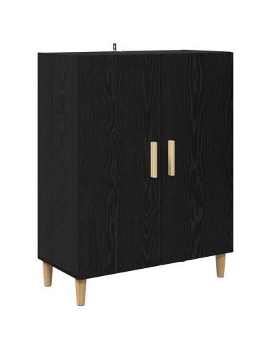 Credenza Rovere Nero 70 x 34 x 90 cm Legno multistrato