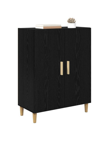 Credenza Rovere Nero 70 x 34 x 90 cm Legno multistrato
