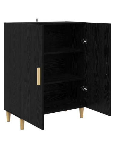 Credenza Rovere Nero 70 x 34 x 90 cm Legno multistrato