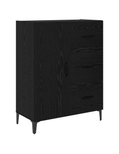 Credenza Rovere Nero 69,5 x 34 x 90 cm Legno multistrato 2