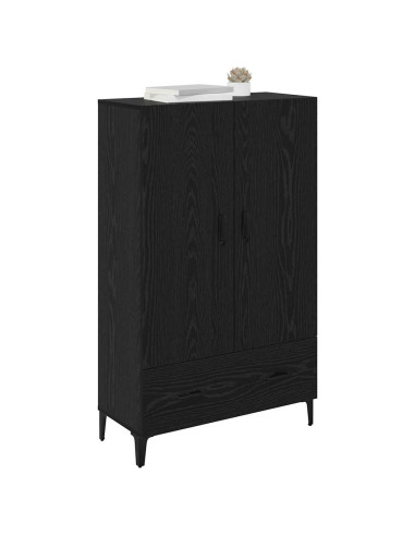 Credenza con cassetto Rovere Nero 70 x 31 x 115 cm