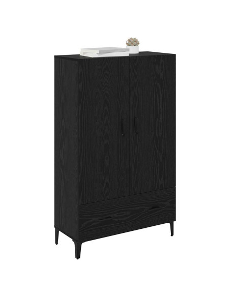 Credenza con cassetto Rovere Nero 70 x 31 x 115 cm
