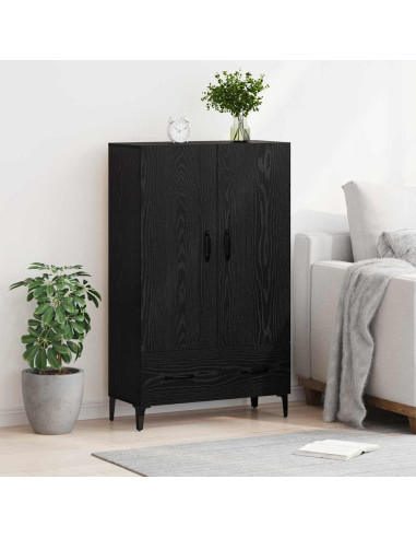 Credenza con cassetto Rovere Nero 70 x 31 x 115 cm