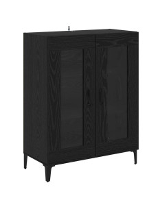 Credenza Rovere Nero 69,5 x 34 x 90 cm 2