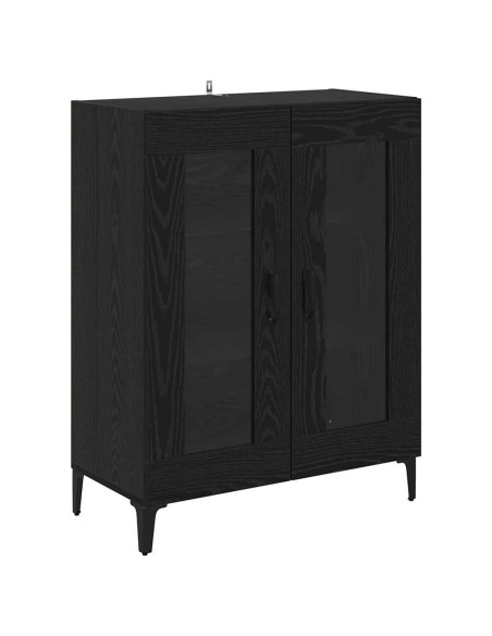 Credenza Rovere Nero 69,5 x 34 x 90 cm