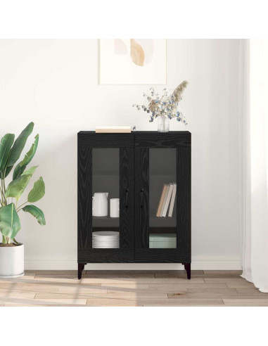 Credenza Rovere Nero 69,5 x 34 x 90 cm