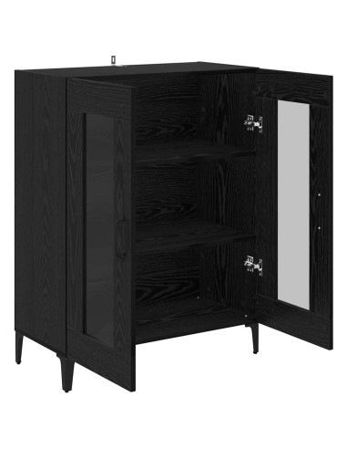 Credenza Rovere Nero 69,5 x 34 x 90 cm