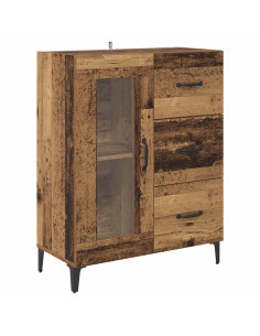 Credenza con cassetto Legno vecchio 69,5 x 34 x 90 cm 2