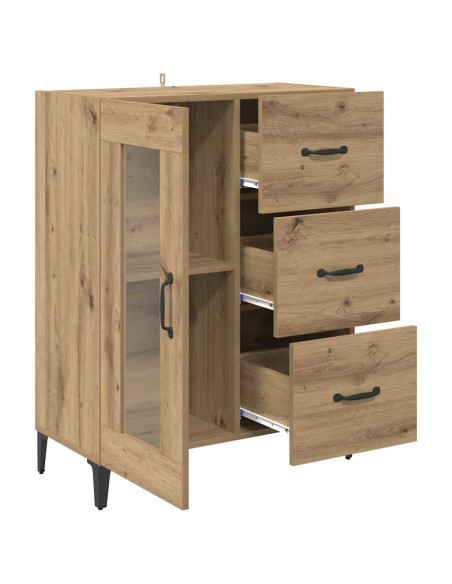 Credenza con cassetto Rovere artigianale 69,5 x 34 x 90 cm