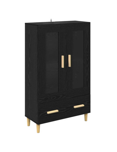 Credenza Rovere Nero 70 x 31 x 115 cm Legno multistrato