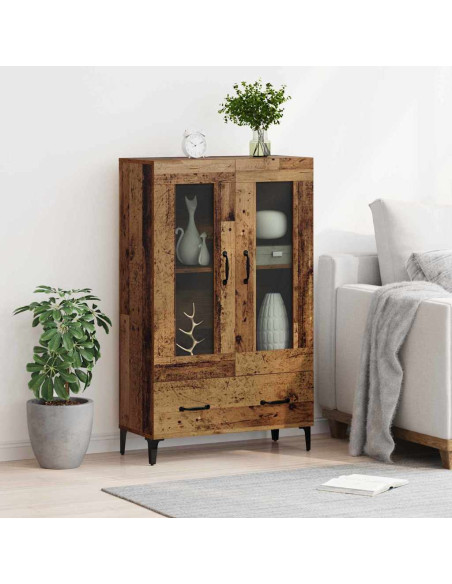 Credenza con cassetto Legno vecchio 70 x 31 x 115 cm