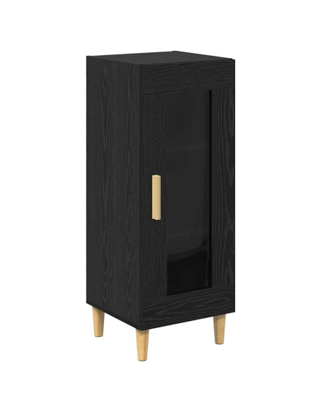 Credenza Rovere Nero 34.5 x 32.5 x 90 cm Legno multistrato