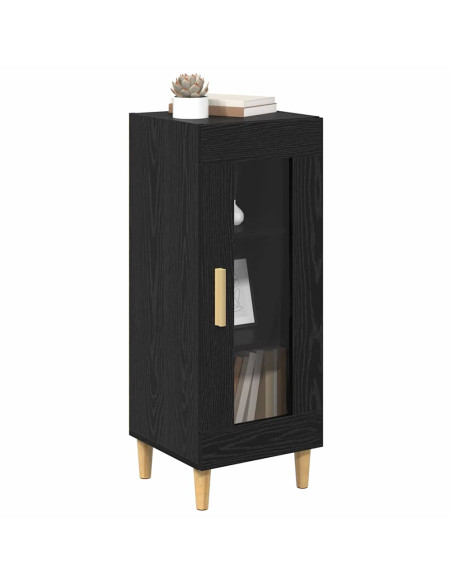 Credenza Rovere Nero 34.5 x 32.5 x 90 cm Legno multistrato