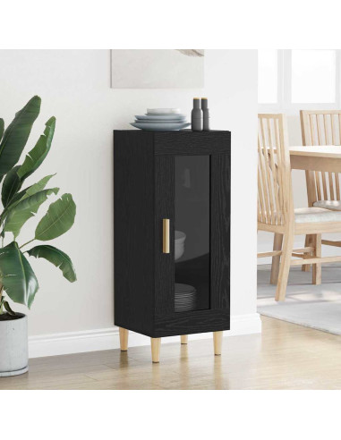 Credenza Rovere Nero 34.5 x 32.5 x 90 cm Legno multistrato