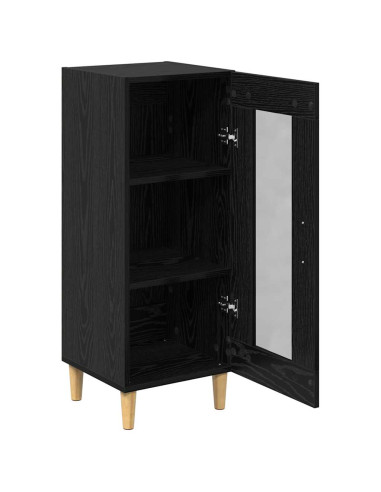 Credenza Rovere Nero 34.5 x 32.5 x 90 cm Legno multistrato