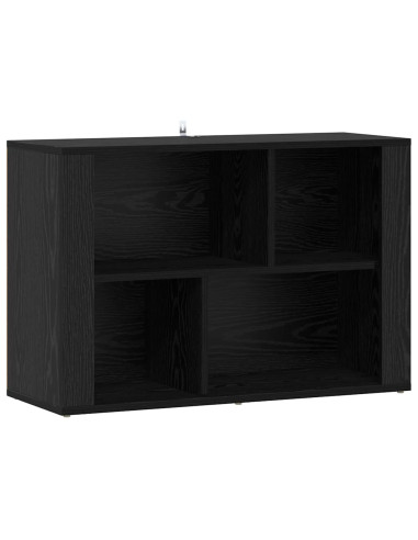 Credenza Rovere Nero 80 x 30 x 53 cm Legno multistrato