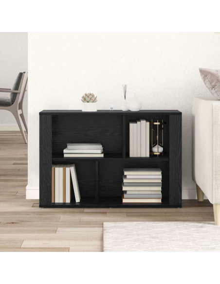 Credenza Rovere Nero 80 x 30 x 53 cm Legno multistrato
