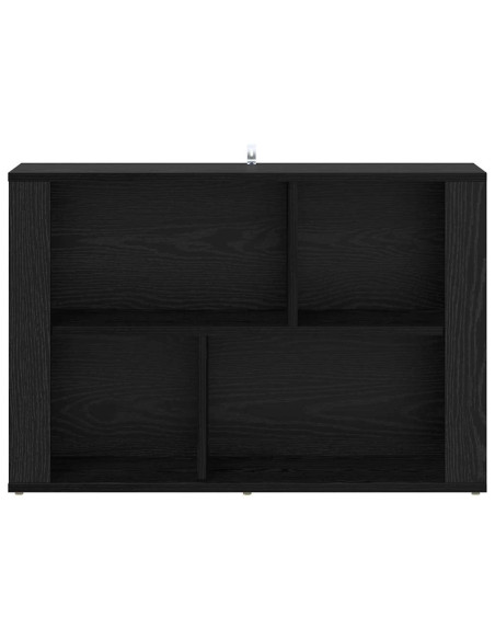 Credenza Rovere Nero 80 x 30 x 53 cm Legno multistrato