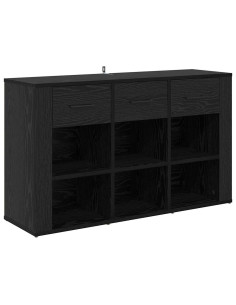 Credenza Rovere Nero 100 x 30 x 59,5 cm Legno multistrato 2