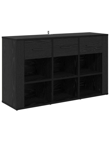 Credenza Rovere Nero 100 x 30 x 59,5 cm Legno multistrato
