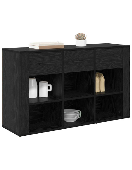 Credenza Rovere Nero 100 x 30 x 59,5 cm Legno multistrato