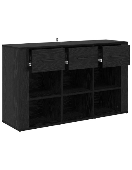 Credenza Rovere Nero 100 x 30 x 59,5 cm Legno multistrato