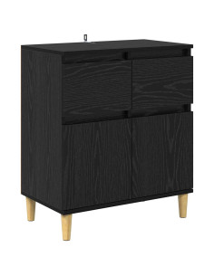 Credenza Rovere Nero 60 x 35 x 70 cm Legno multistrato 2