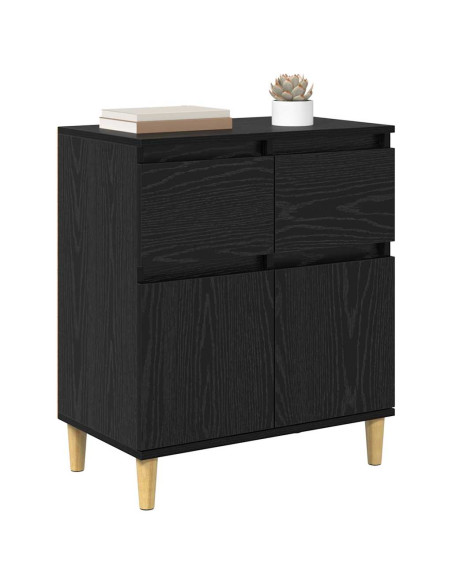 Credenza Rovere Nero 60 x 35 x 70 cm Legno multistrato